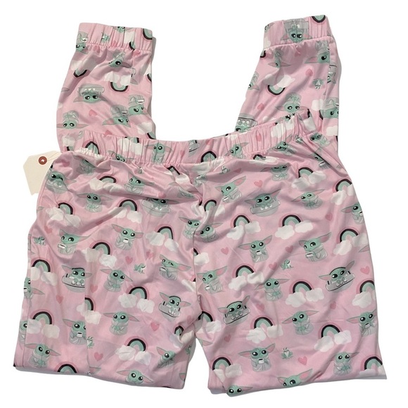 Munki Munki Star Wars Slumber Baby Yoda PJ Jogger Pants Sz Med Only - Picture 2 of 6